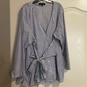 Eloquii Wrap Long Sleeve Top Size 28